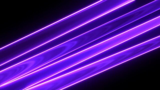 Purple light streaks form diagonal parallel lines against black abstract background