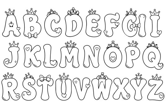 Graffiti Style A to Z Alphabet Vector Lettering Set