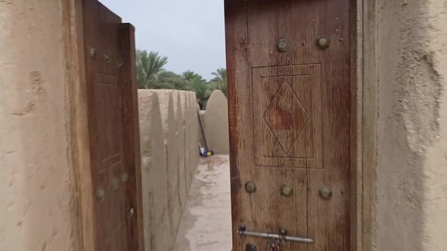 old wooden door with a door