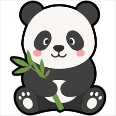 cute panda, cute animal, adorable panda, panda character, © Jankquin