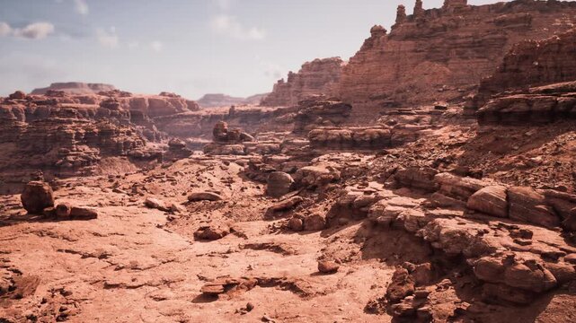 golden hour canyon panorama with glowing mesas, warm light, long shadows, sweeping vistas and inviting travel mood for tourism and lifestyle use