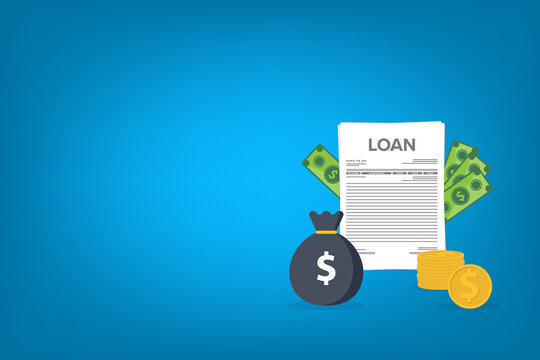 Borrowing Money and Credit Financing Concept