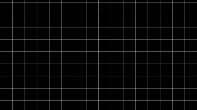 A geometric grid pattern composed of thin intersecting lines forms a structured network across a dark surface area, effectively representing mathematical precision within a calculated spatial