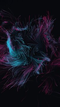 Kinetic Typography Particle Text Spiral Motion Background Loop