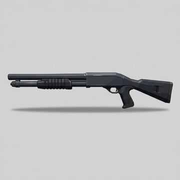 Tactical Black Pump Action Shotgun isolated on White Background - 3D Firearms Weapon Model

Descripci&oacute;n: High-precision 3D model of a black tactical pump-action shotgun featuring a textured pistol gri