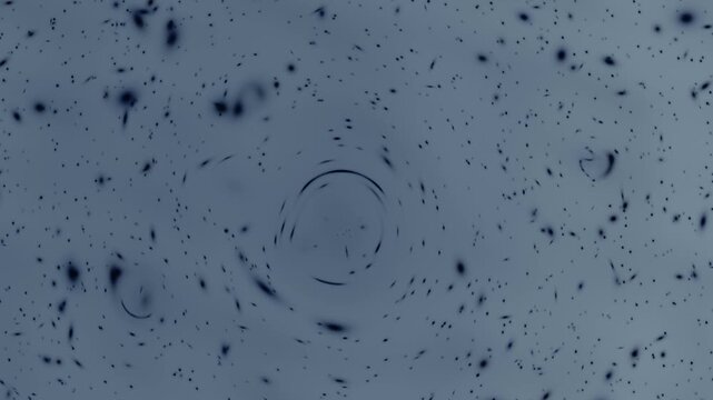 Gravitational Lensing: Invisible Dark Matter Warps A Deep Field Into Arcs And Einstein Rings, Seamless Loop in soft cyan tones
