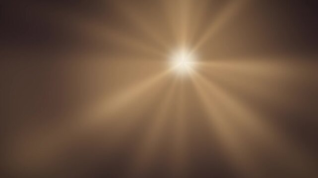 Volumetric light rays radiating god ray beams abstract dark background seamless loop in bright gold tones