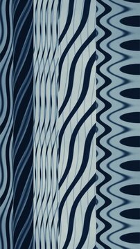 Slit Scan Strip Photography Time Record Abstract Ink Bands Motion Background Seamless Loop in subtle prussian tones vertical 9:16