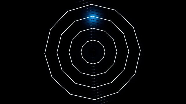 3D abstract seamless loop delayed spin cosmic_star_ring motion graphic background 4k