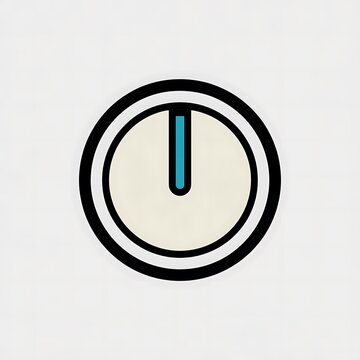 Simple circular clock icon for time and schedule management