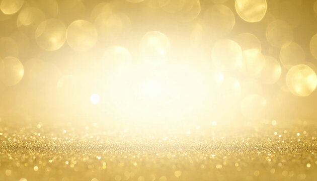 Golden sparkle background with glowing bokeh light and glitter texture creating elegant festive atmosphere for celebration design new year concept