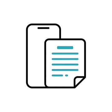 Smartphone icon with document file symbol
