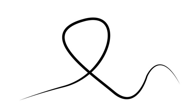 Animated black pencil icon drawing a continuous looping line on a white background.