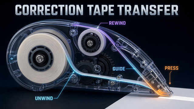 Correction Tape Transfer Infographic