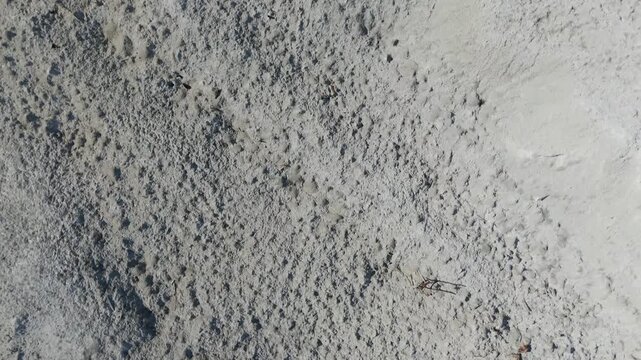 Salt Tailings Pile Eroded Surface Texture Aerial