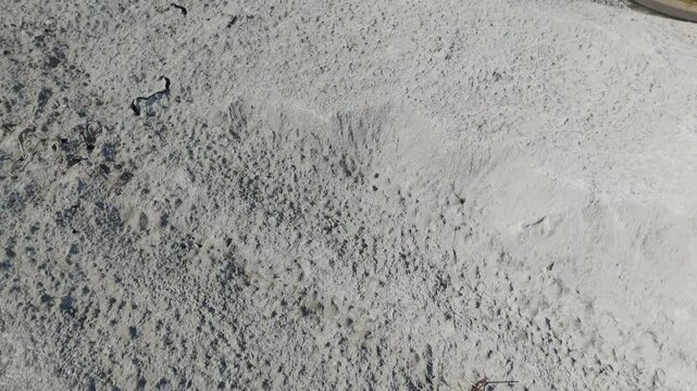 Man Made Salt Mountain Weathered Surface Aerial
