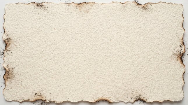 Rough aged paper background with burnt edges