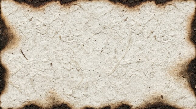 Aged paper background with burnt edges texture