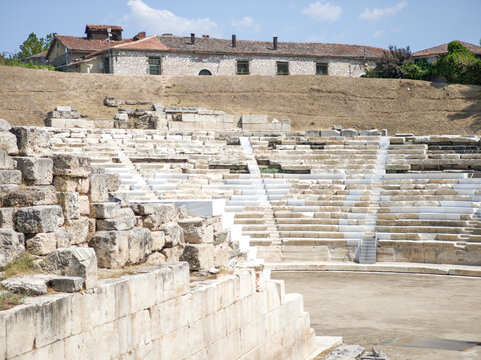 The first ancient theatre in Larissa, Thessaly, Greece