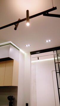 Contemporary Kitchen and Hallway Ceiling Lighting Detail