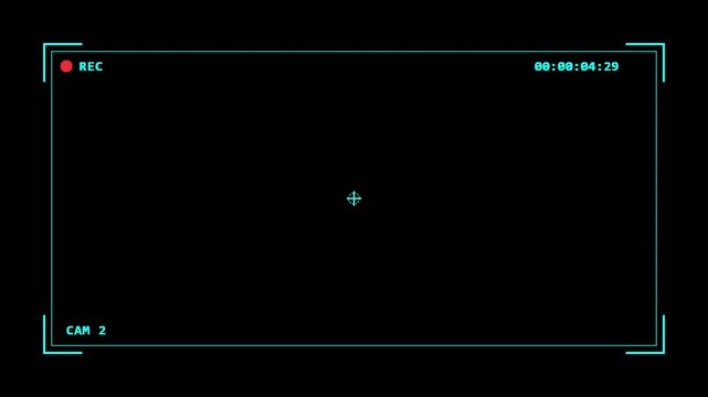 CCTV Camera overlay Cyan Glowing Tactical HUD Security Surveillance Cam 2 Interface HD