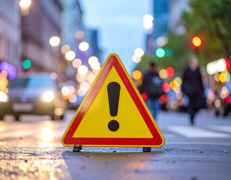 3d alert sign icon of vector yellow triangle with realistic exclamation mark in black line frame. Danger, alert or caution, attention and hazard, safety or traffic warning sign 