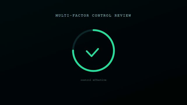 A sequence showing penetration testing in a digital interface where glowing neon numbers fill a circular loading ring until a checkmark symbol completes the process