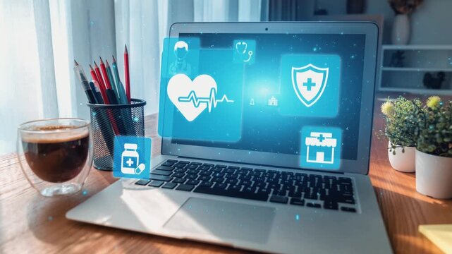 Healthcare icons show medical service, healthcare support, and patient treatment. Healthcare ensures medical service quality, health care access, and reliable medical care. Gist