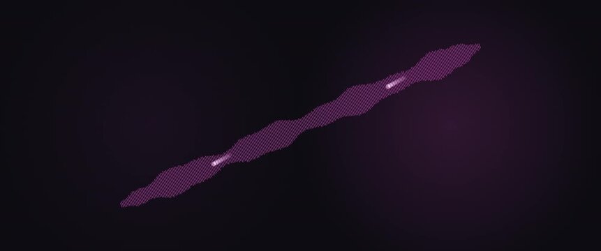 Cinematic widescreen magenta waveform anamorphic seamless loop