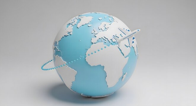 World Travel Airplane Route Global Connection