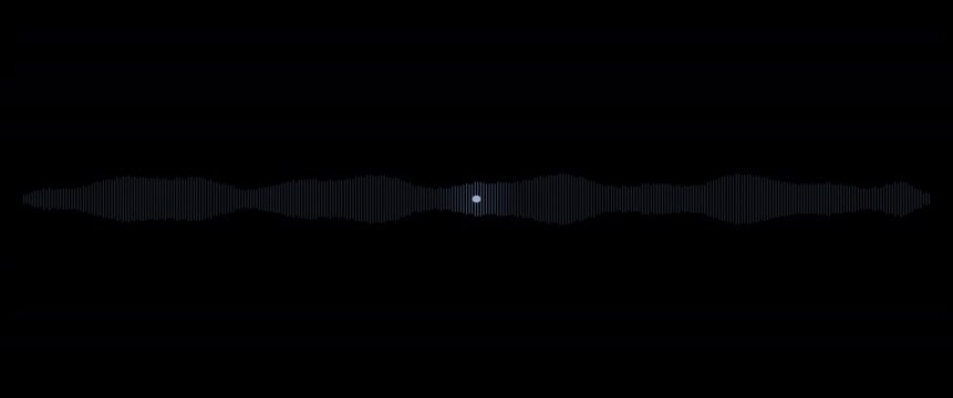Cinematic widescreen icy blue waveform anamorphic seamless loop