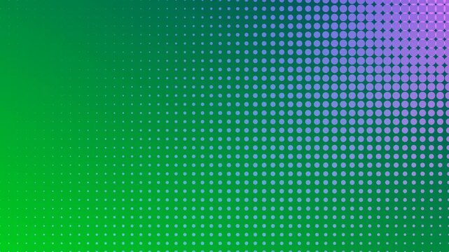 Colorful Gradient Dot Pattern Background in Green and Purple.