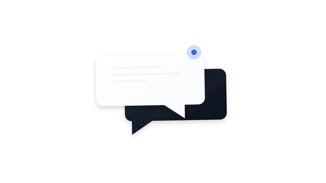 Modern minimalist speech bubble icon for communication design.