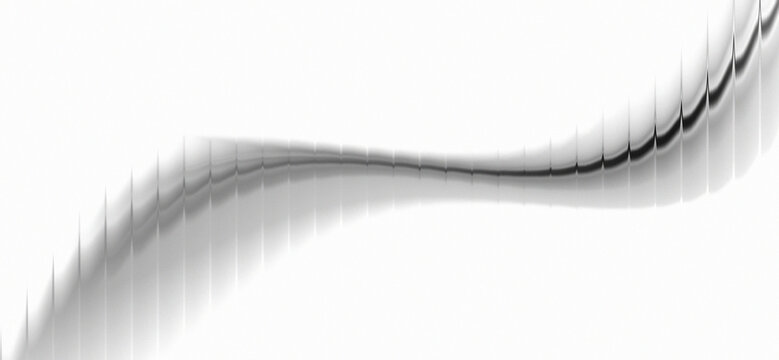 Abstract White Background with Elegant Wavy Louver Line Pattern