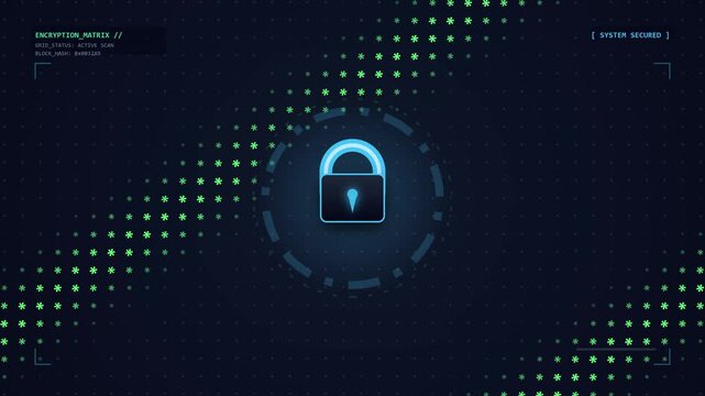 Dynamic Asterisk Password Grid Wall Displaying Secure Login Authentication Data Flow Motion