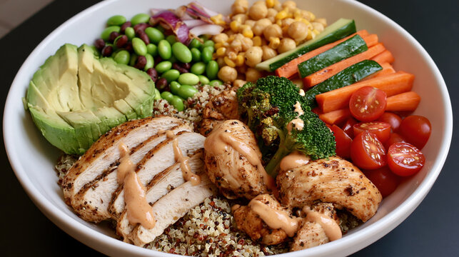 Chicken quinoa power bowl