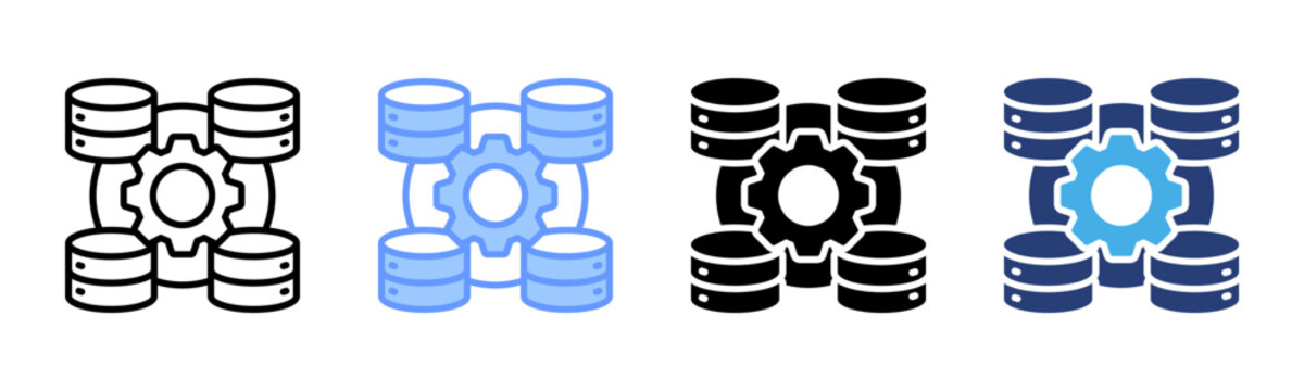 Cdn icon set multiple style collection