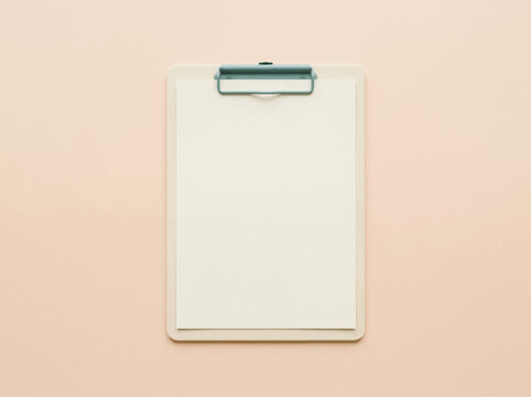 Minimalist Clipboard with Blank Paper on a Soft Background