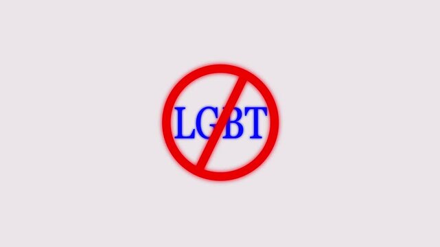 No L g b t Prohibited sign of L g b t  Adult Contents Warning Sign with Mobile Phone Vector, 18 Plus Mature Contents Explicit contents Symbol No porn Shadow style icon. Motion Graphic
