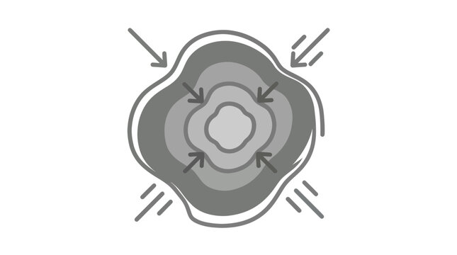 Abstract compression icon with inward pointing arrows.