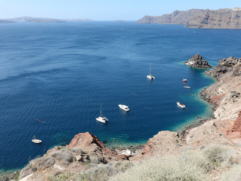 Oia Santorini Greece - Ocean View from the cliff top