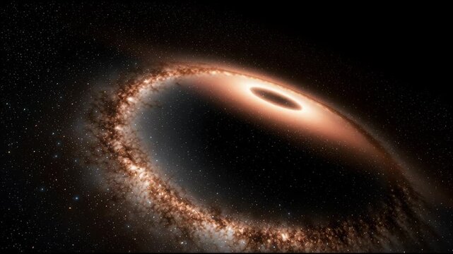 A way band appears in the night sky with stardust surrounding it. This display highlights the beauty of deep space.