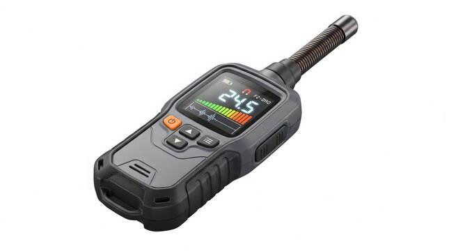 Electronic Magnetic Field Detector with Sensor Antenna and Digital Interface, Realistic 3D Product Visualization