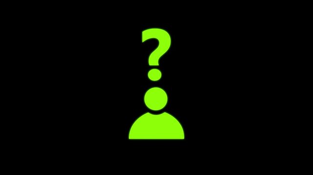 Unknown person with Question marks moving 4k video