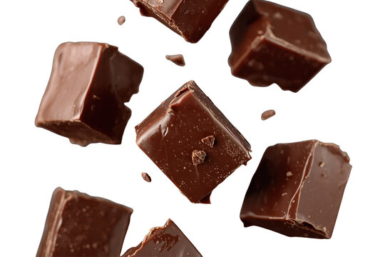 Assorted chocolate pieces and fragments