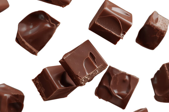 Chocolate candy chunks with creamy filling