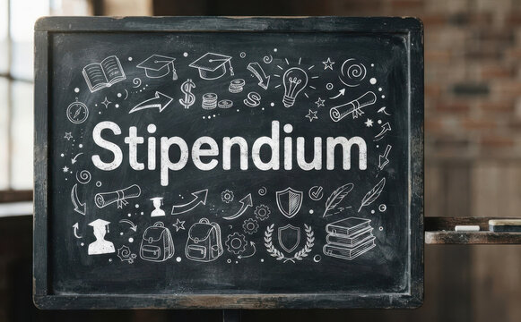 Stipendium Tafel Schiefertafel Bildung Studium Stipendienfinanzierung Hochschule Universitaetfoerderung