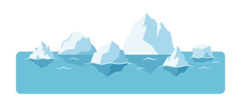 iceberg glacial north pole illustration