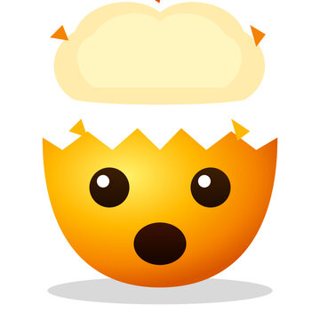 Exploding head emoji 3d yellow vector illustration of mind blown shocked amazed brain explosion concept
