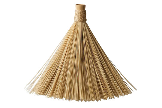 Wide natural straw broom head
